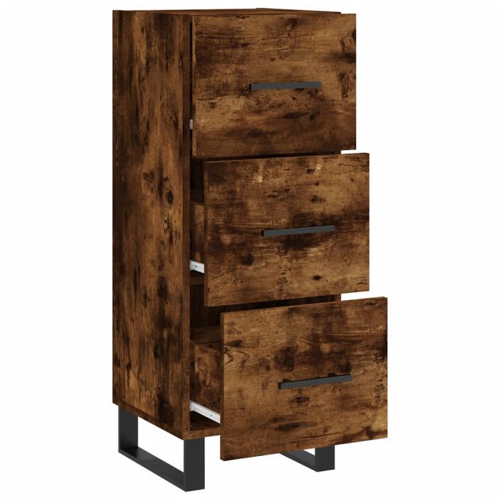 Buffet Chêne fumé 34,5x34x90 cm Bois d'ingénierie - Photo n°5