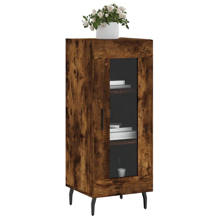 Buffet Chêne fumé 34,5x34x90 cm Bois d'ingénierie - Photo n°3