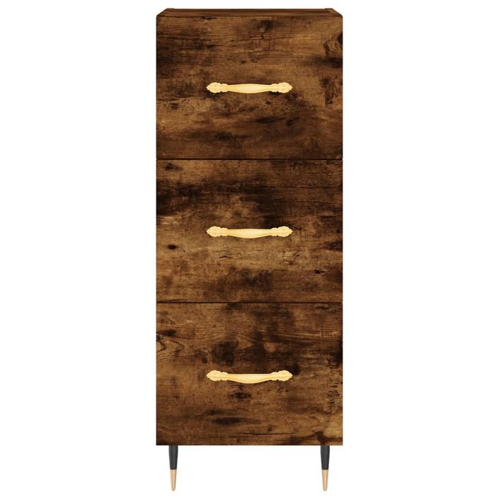 Buffet Chêne fumé 34,5x34x90 cm Bois d'ingénierie - Photo n°6