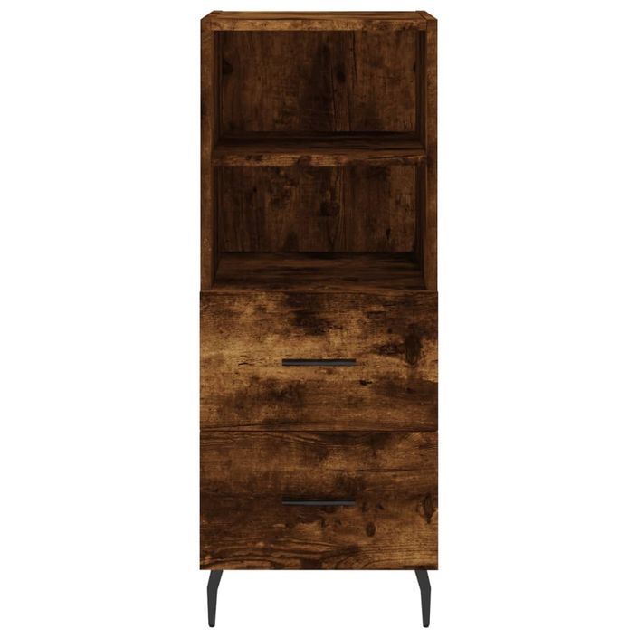 Buffet Chêne fumé 34,5x34x90 cm Bois d'ingénierie - Photo n°6