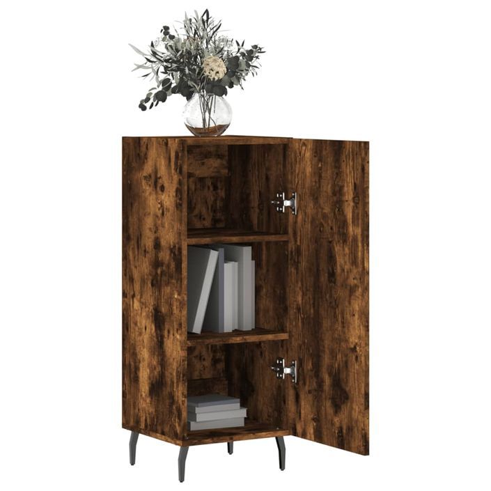 Buffet Chêne fumé 34,5x34x90 cm Bois d'ingénierie - Photo n°4