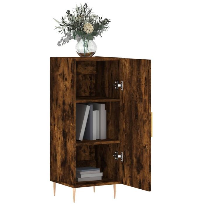 Buffet Chêne fumé 34,5x34x90 cm Bois d'ingénierie - Photo n°4