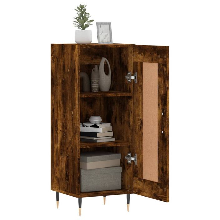 Buffet Chêne fumé 34,5x34x90 cm Bois d'ingénierie - Photo n°4