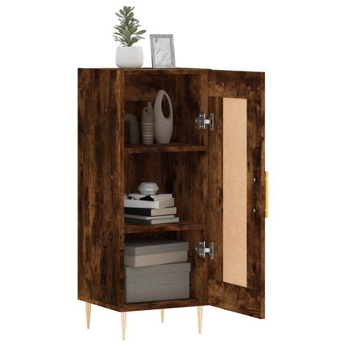 Buffet Chêne fumé 34,5x34x90 cm Bois d'ingénierie - Photo n°4