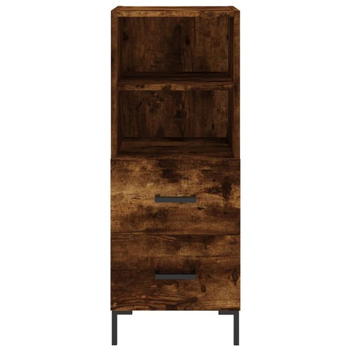 Buffet Chêne fumé 34,5x34x90 cm Bois d'ingénierie - Photo n°6