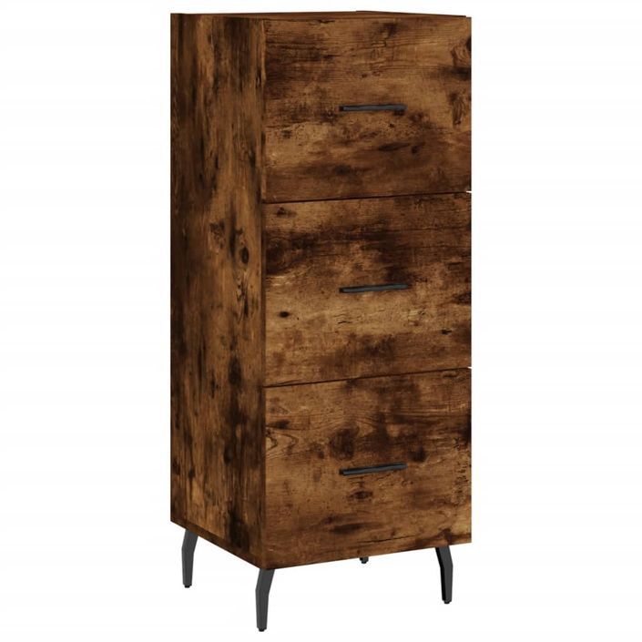 Buffet Chêne fumé 34,5x34x90 cm Bois d'ingénierie - Photo n°1