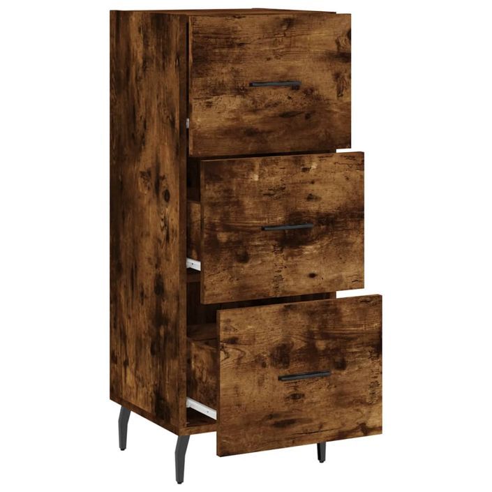 Buffet Chêne fumé 34,5x34x90 cm Bois d'ingénierie - Photo n°5