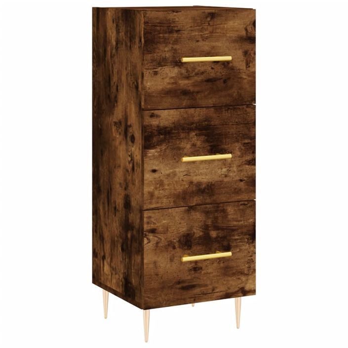 Buffet Chêne fumé 34,5x34x90 cm Bois d'ingénierie - Photo n°1