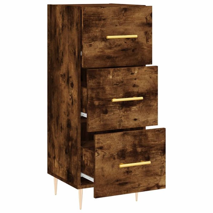 Buffet Chêne fumé 34,5x34x90 cm Bois d'ingénierie - Photo n°5