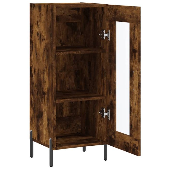 Buffet Chêne fumé 34,5x34x90 cm Bois d'ingénierie - Photo n°6