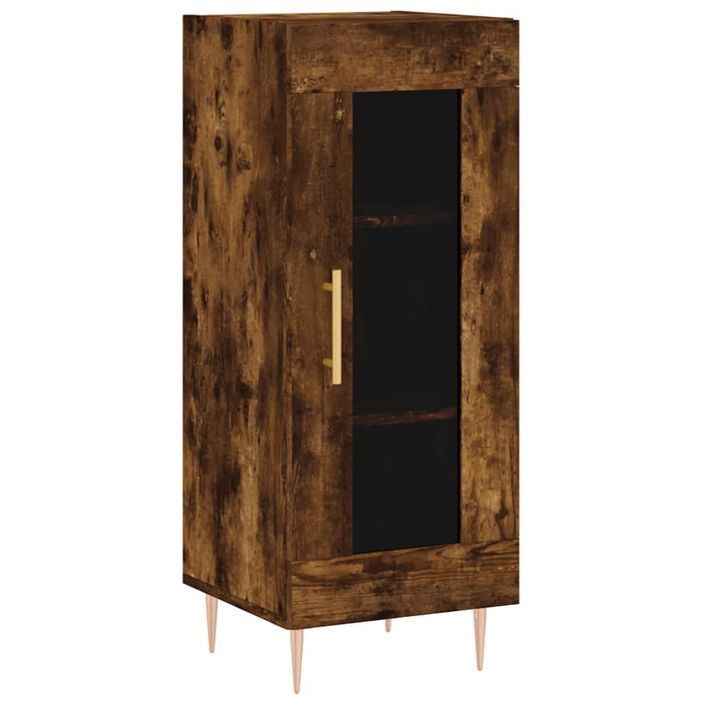 Buffet Chêne fumé 34,5x34x90 cm Bois d'ingénierie - Photo n°1