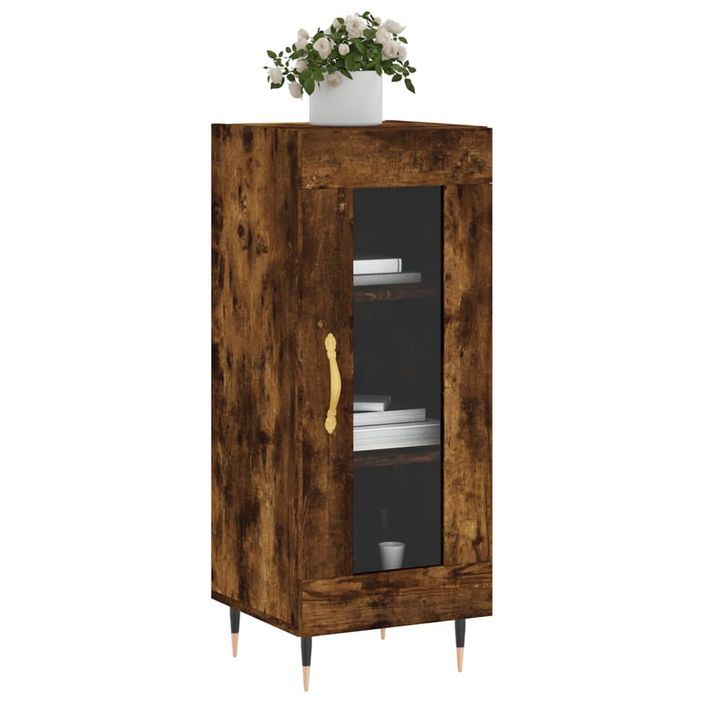 Buffet Chêne fumé 34,5x34x90 cm Bois d'ingénierie - Photo n°3