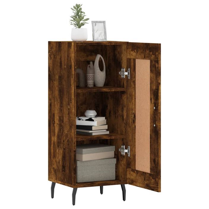 Buffet Chêne fumé 34,5x34x90 cm Bois d'ingénierie - Photo n°4