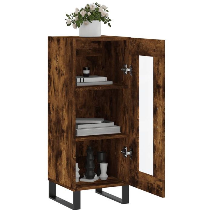 Buffet Chêne fumé 34,5x34x90 cm Bois d'ingénierie - Photo n°3