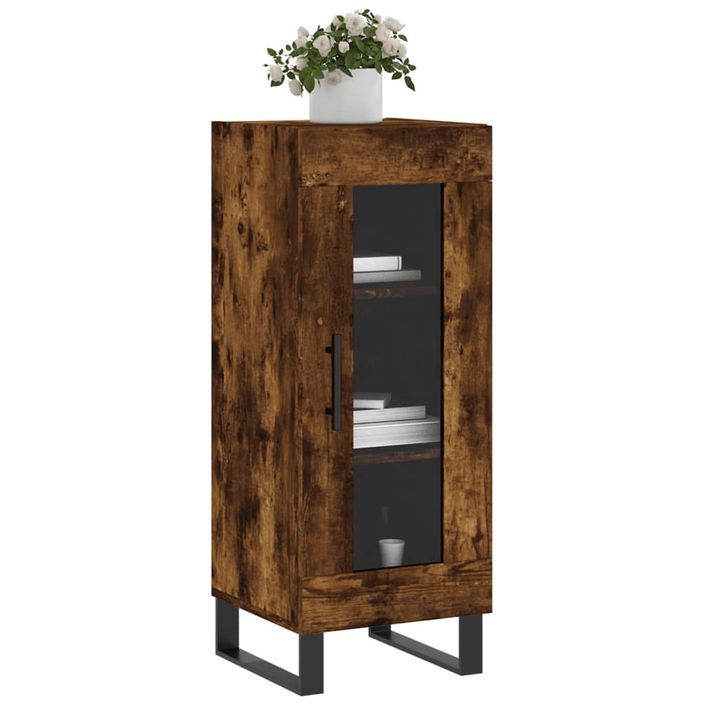 Buffet Chêne fumé 34,5x34x90 cm Bois d'ingénierie - Photo n°4