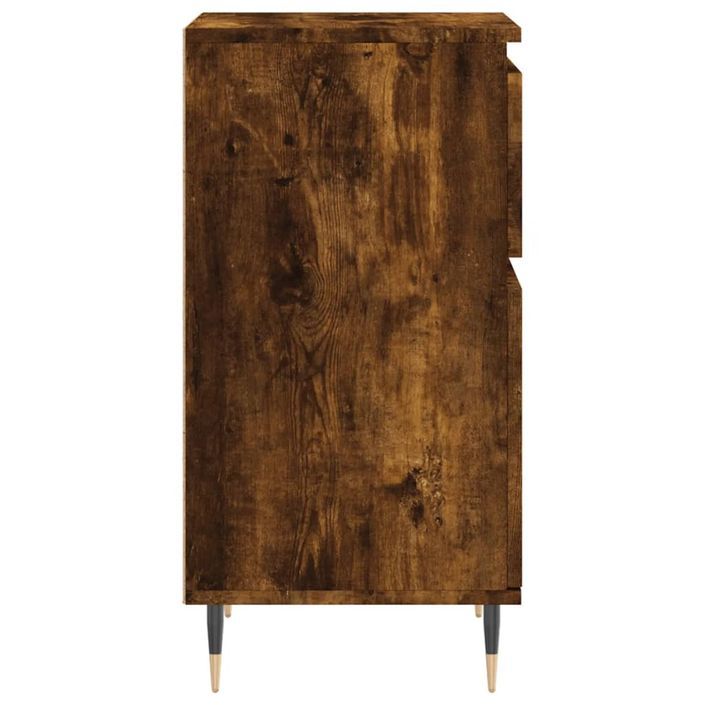 Buffet chêne fumé 40x35x70 cm bois d'ingénierie - Photo n°7