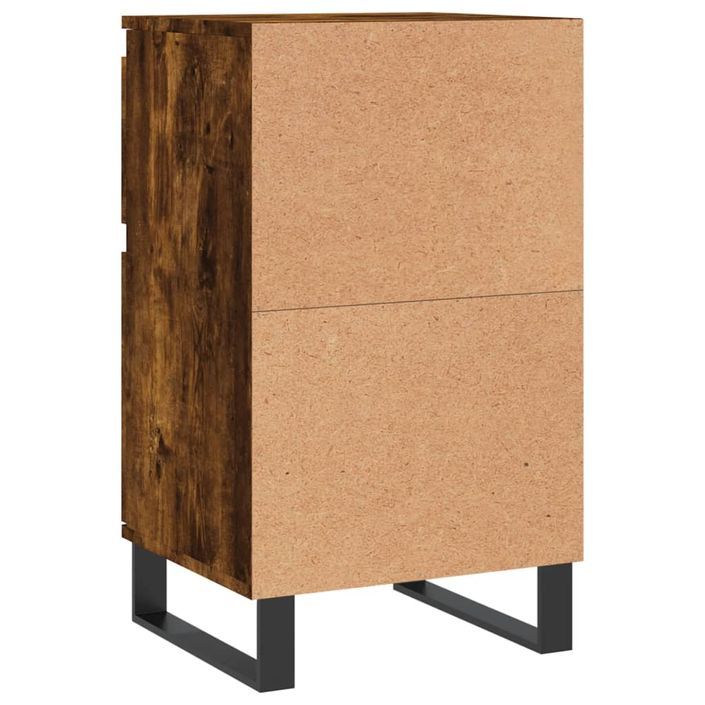 Buffet chêne fumé 40x35x70 cm bois d'ingénierie - Photo n°8