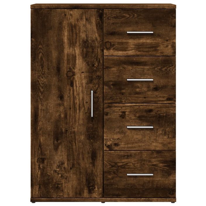 Buffet chêne fumé 59x39x80 cm bois d'ingénierie - Photo n°5