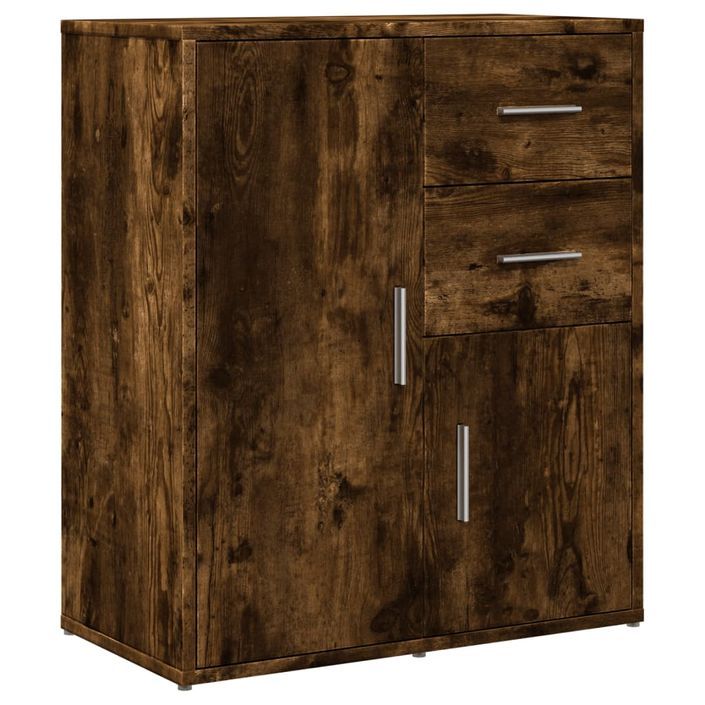 Buffet chêne fumé 60x31x70 cm bois d'ingénierie - Photo n°1