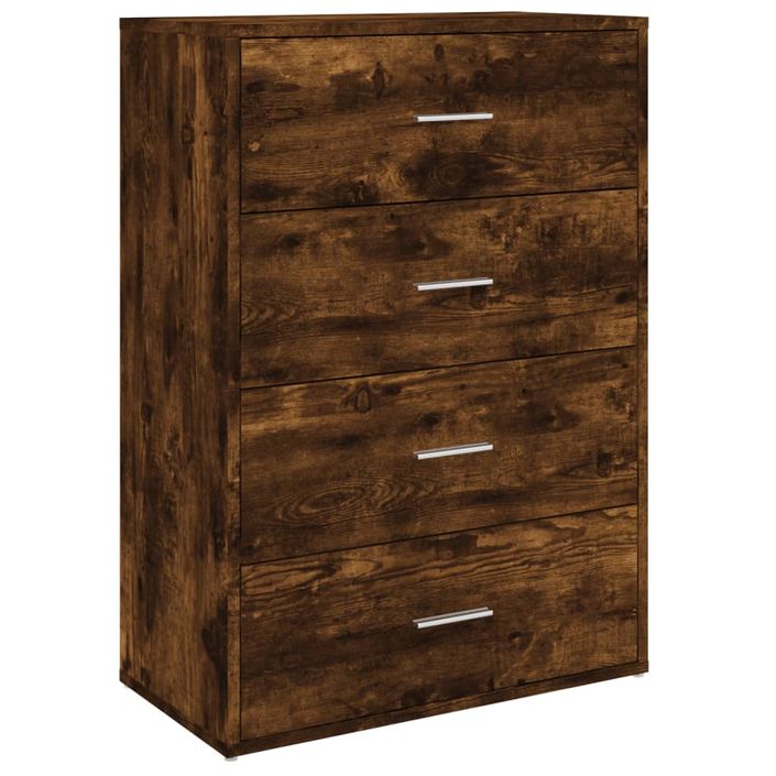 Buffet chêne fumé 60x31x84 cm bois d'ingénierie - Photo n°1