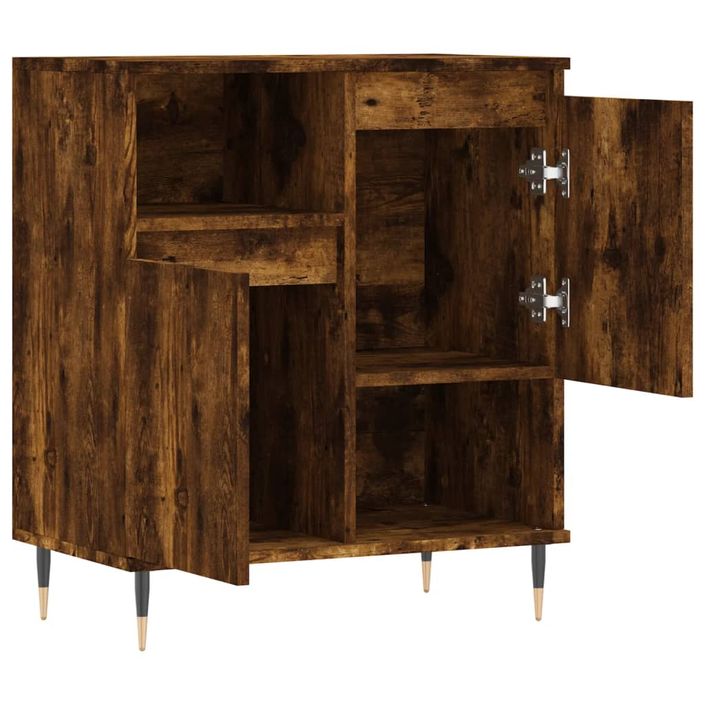 Buffet Chêne fumé 60x35x70 cm Bois d'ingénierie - Photo n°6