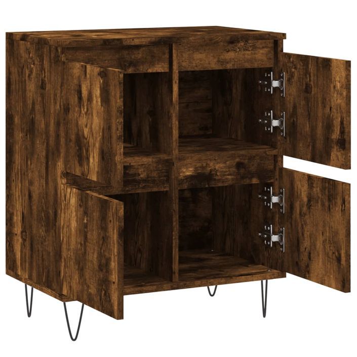 Buffet Chêne fumé 60x35x70 cm Bois d'ingénierie - Photo n°6