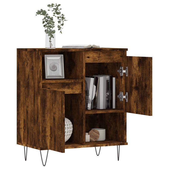 Buffet Chêne fumé 60x35x70 cm Bois d'ingénierie - Photo n°4