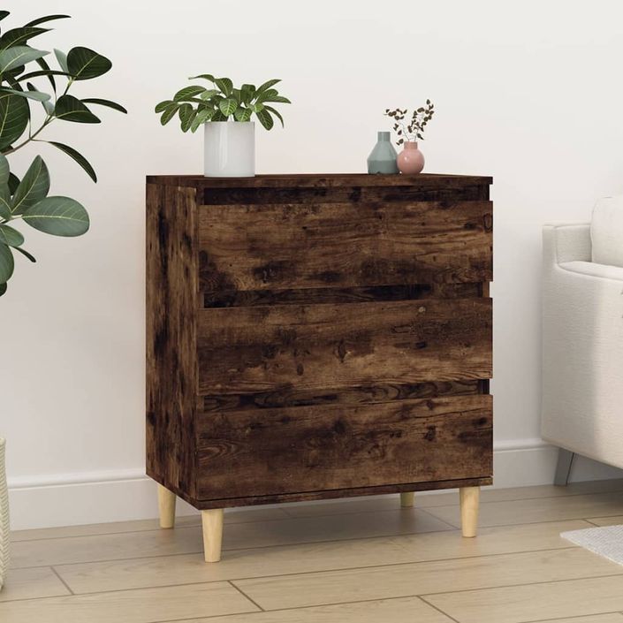 Buffet Chêne fumé 60x35x70 cm Bois d'ingénierie - Photo n°2