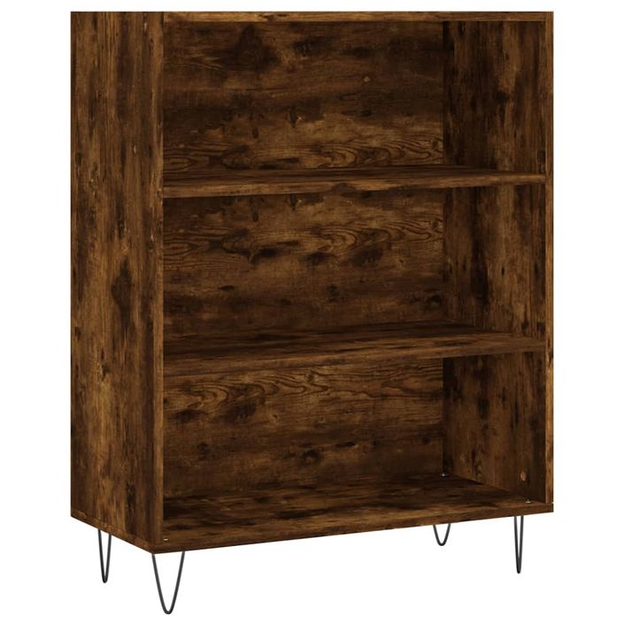 Buffet chêne fumé 69,5x32,5x180 cm bois d'ingénierie - Photo n°4