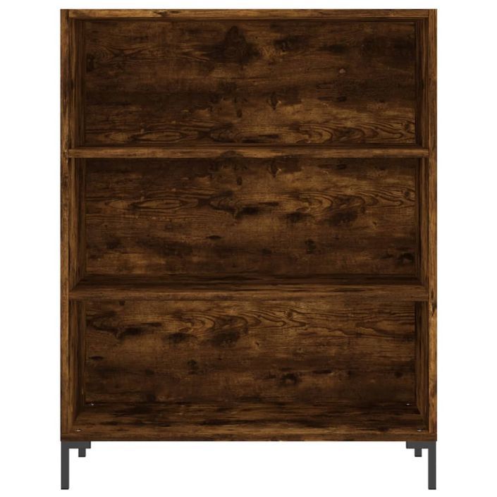 Buffet chêne fumé 69,5x32,5x180 cm bois d'ingénierie - Photo n°5