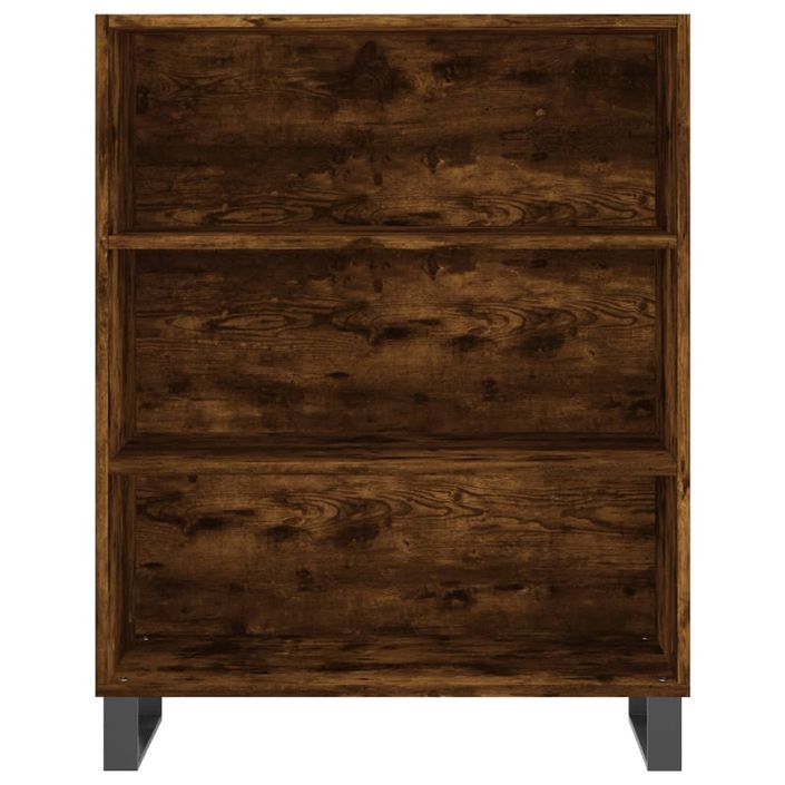 Buffet chêne fumé 69,5x32,5x180 cm bois d'ingénierie - Photo n°5