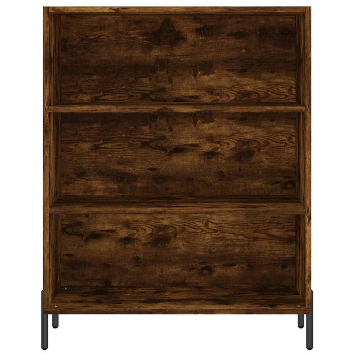 Buffet chêne fumé 69,5x32,5x180 cm bois d'ingénierie - Photo n°5