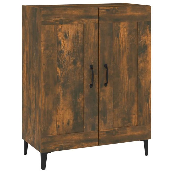 Buffet Chêne fumé 69,5x34x90 cm Bois d'ingénierie 3 - Photo n°2