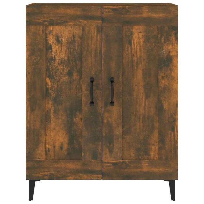 Buffet Chêne fumé 69,5x34x90 cm Bois d'ingénierie 3 - Photo n°6