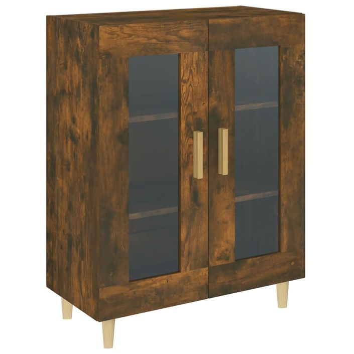 Buffet Chêne fumé 69,5x34x90 cm Bois d'ingénierie 2 - Photo n°1