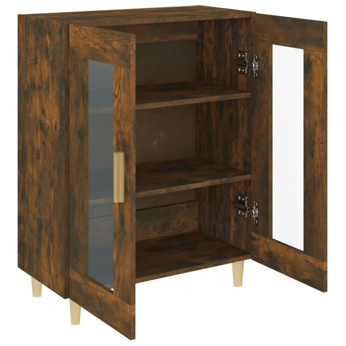 Buffet Chêne fumé 69,5x34x90 cm Bois d'ingénierie 2 - Photo n°7