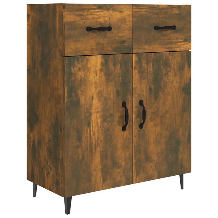 Buffet Chêne fumé 69,5x34x90 cm Bois d'ingénierie - Photo n°1