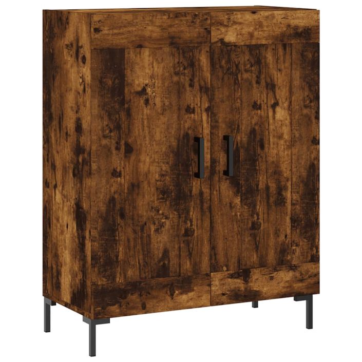 Buffet chêne fumé 69,5x34x90 cm bois d'ingénierie - Photo n°1