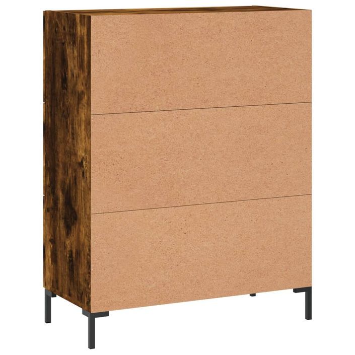 Buffet chêne fumé 69,5x34x90 cm bois d'ingénierie - Photo n°8