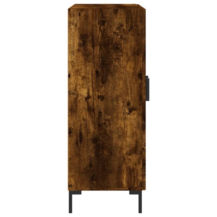 Buffet chêne fumé 69,5x34x90 cm bois d'ingénierie - Photo n°7