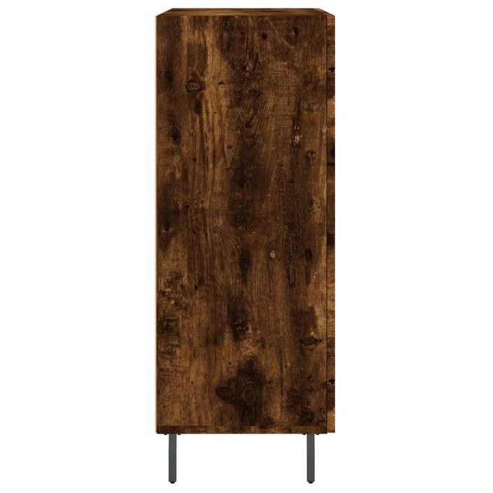 Buffet chêne fumé 69,5x34x90 cm bois d'ingénierie - Photo n°7