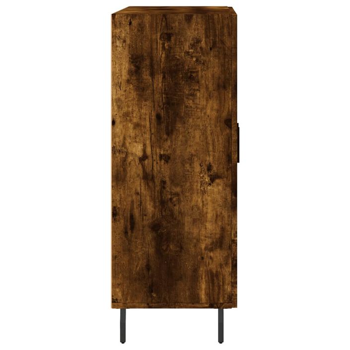 Buffet chêne fumé 69,5x34x90 cm bois d'ingénierie - Photo n°7