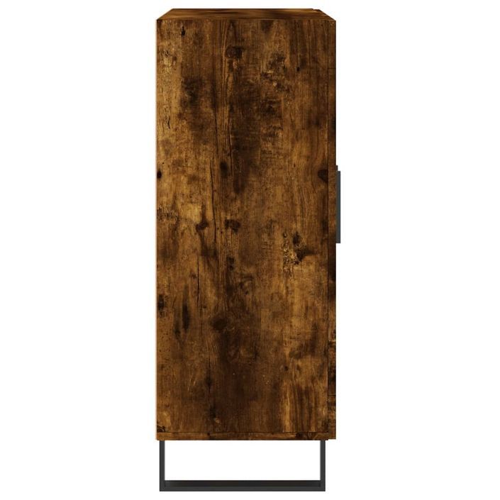 Buffet chêne fumé 69,5x34x90 cm bois d'ingénierie - Photo n°7