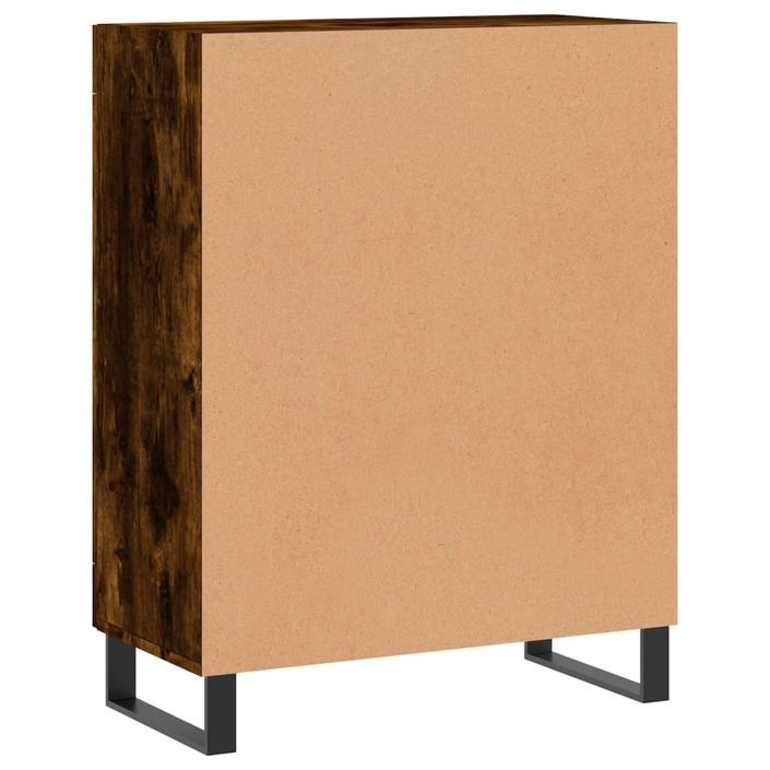 Buffet chêne fumé 69,5x34x90 cm bois d'ingénierie - Photo n°8