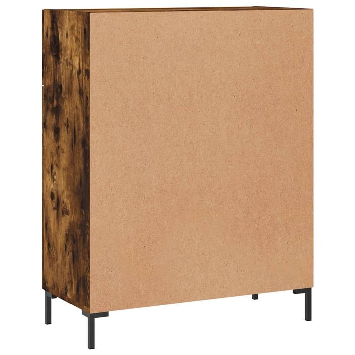 Buffet chêne fumé 69,5x34x90 cm bois d'ingénierie - Photo n°8