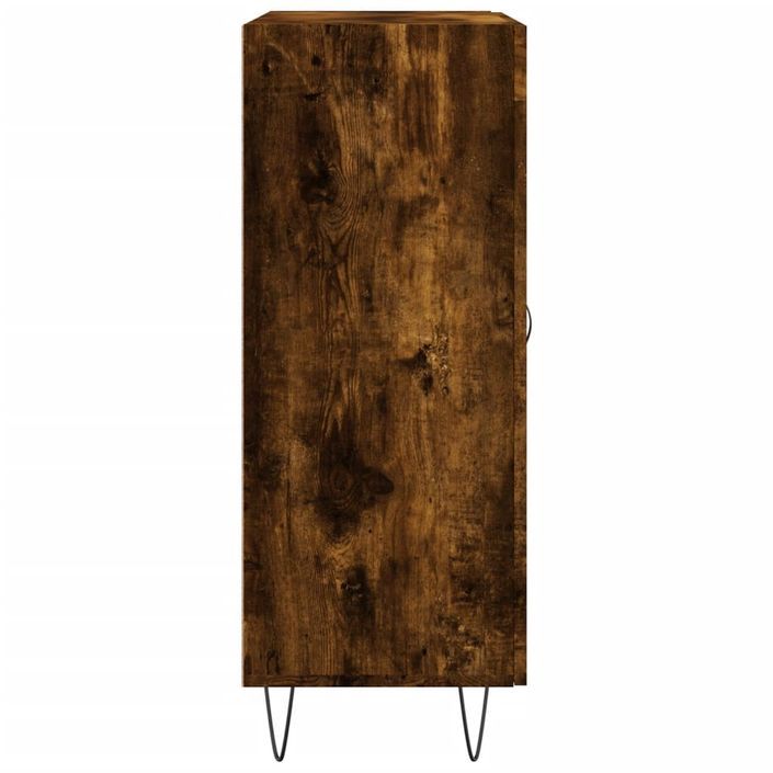 Buffet chêne fumé 69,5x34x90 cm bois d'ingénierie - Photo n°6