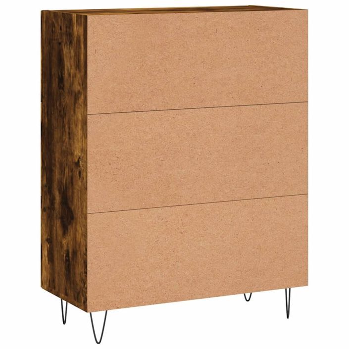 Buffet chêne fumé 69,5x34x90 cm bois d'ingénierie - Photo n°7