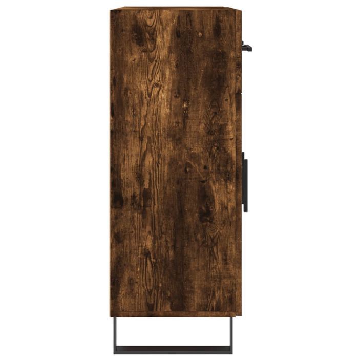 Buffet chêne fumé 69,5x34x90 cm bois d'ingénierie - Photo n°7