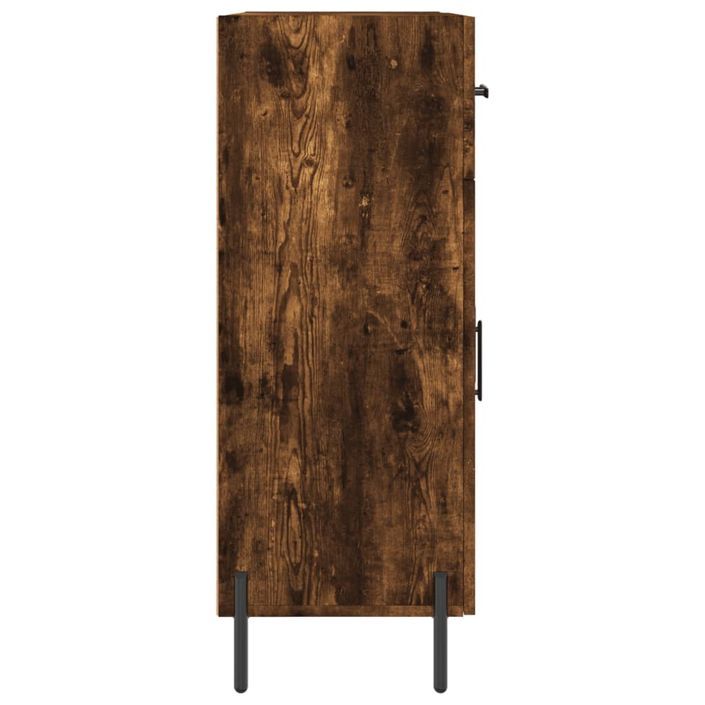 Buffet chêne fumé 69,5x34x90 cm bois d'ingénierie - Photo n°7