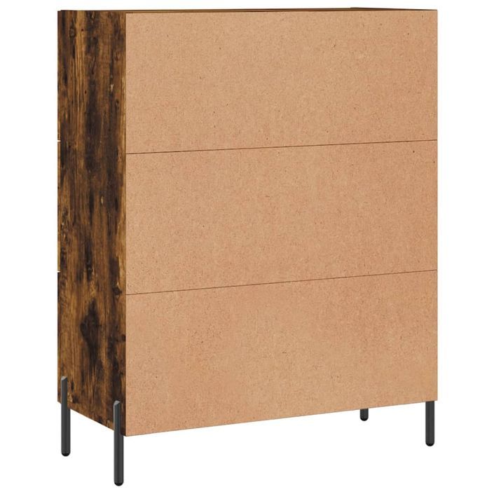 Buffet chêne fumé 69,5x34x90 cm bois d'ingénierie - Photo n°8